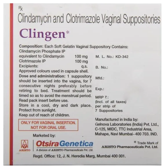 clingen vaginal tablet 7's